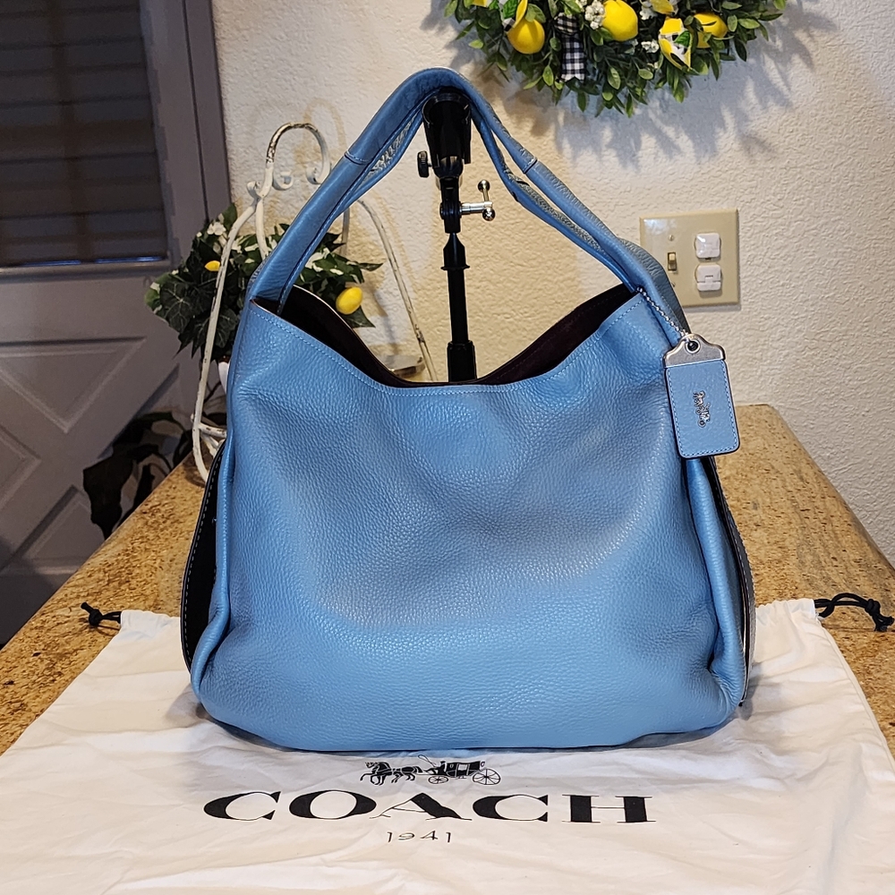 Coach 1941 Bandit 39 86760 Steal Blue Leather Hobo Bag